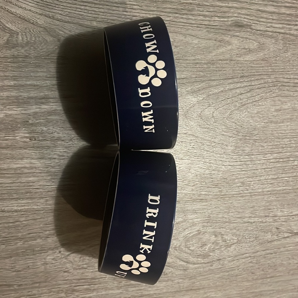 Dog bowls one for food and one for water